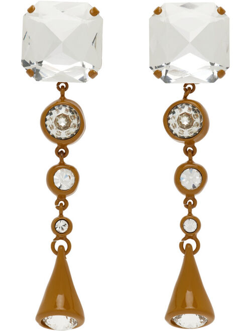 MARNI Orange Crystal Drop Earrings