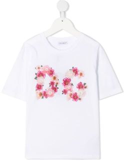 Kids floral-print short-sleeve T-shirt