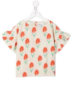 organic cotton floral-print T-shirt