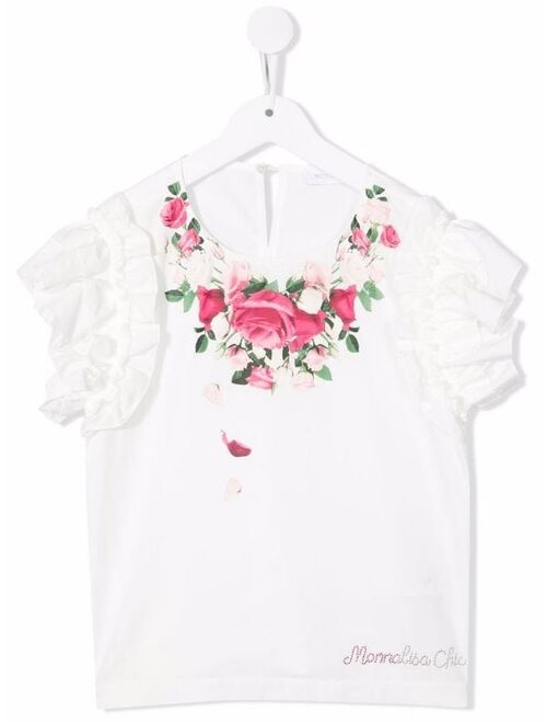 Monnalisa floral-print T-shirt