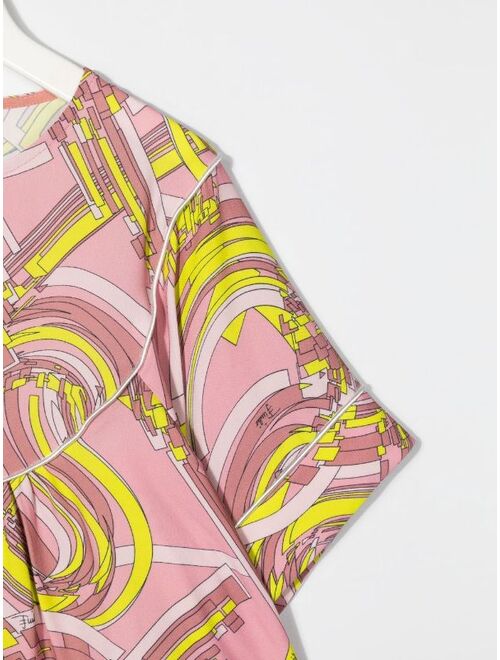 Emilio Pucci Junior graphic-print tunic top