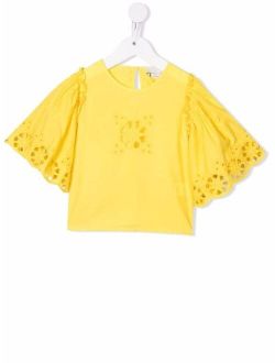 Kids embroidered-detail blouse