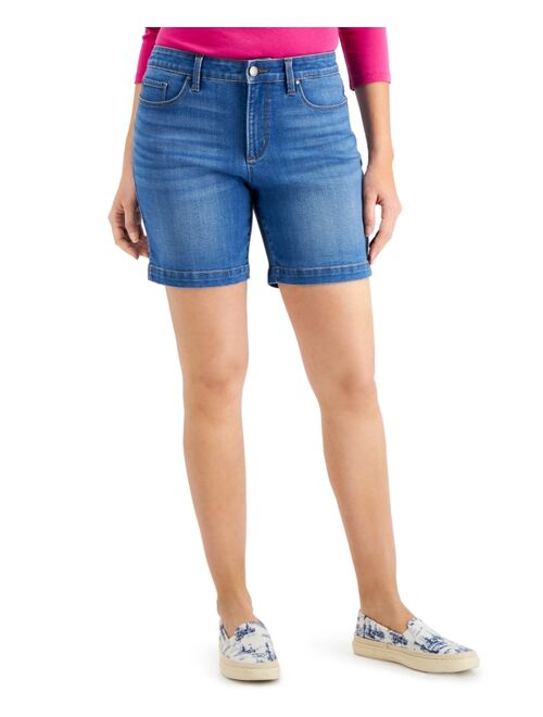 CHARTER CLUB Mid-Rise Jean Shorts, Created for Macy's