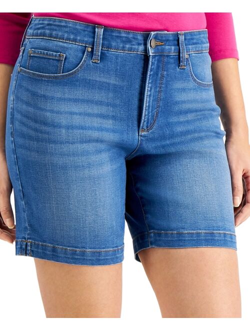 CHARTER CLUB Mid-Rise Jean Shorts, Created for Macy's