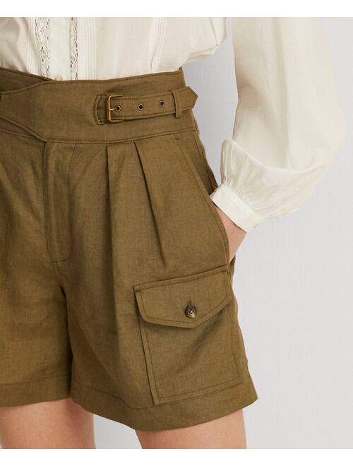 Polo Ralph Lauren LAUREN RALPH LAUREN Pleated Linen Shorts