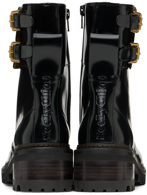 See by Chloe SEE BY CHLOÉ Black Mallory Biker Boots