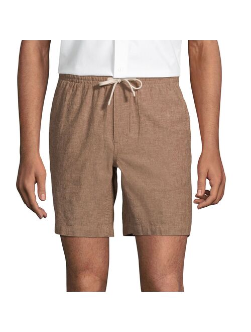 Men's Lands' End Linen Cotton 7" Deck Shorts
