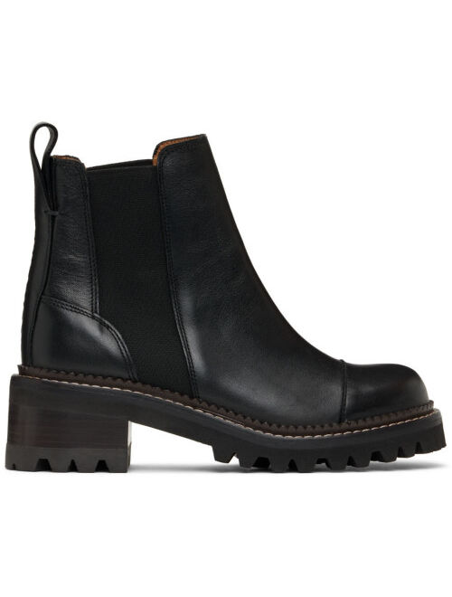See by Chloe SEE BY CHLOÉ Black Mallory Ankle Boots