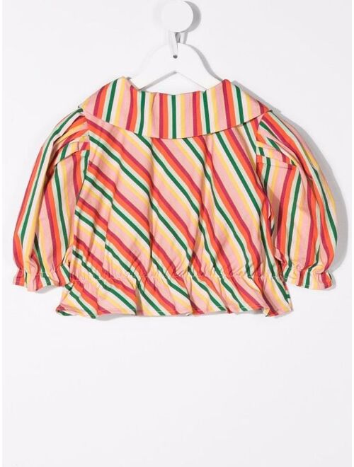 Raspberry Plum Constance striped blouse