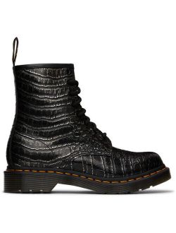 Black Croc 1460 Boots