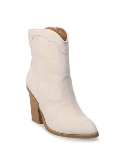 LC Lauren Conrad Women's Curve Top Western Boots