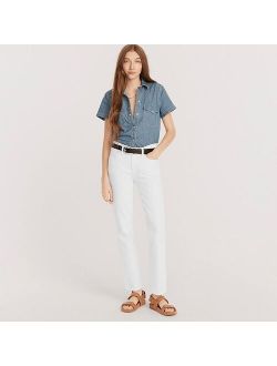 9" vintage slim-straight jean in white