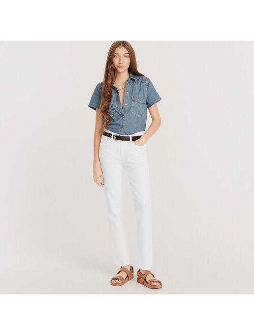 J.Crew 9" vintage slim-straight jean in white