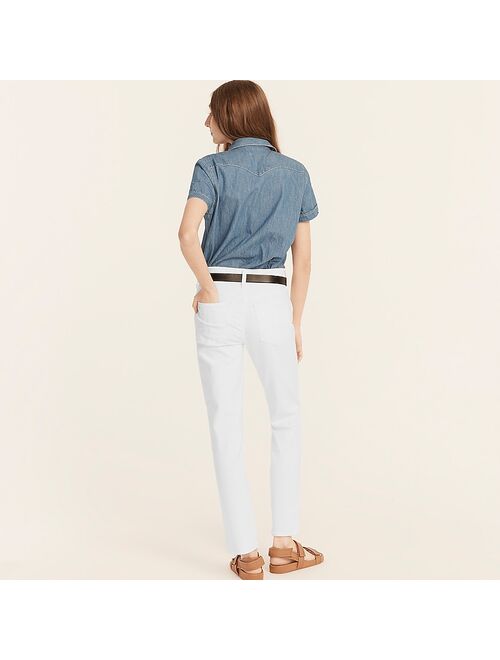 J.Crew 9" vintage slim-straight jean in white