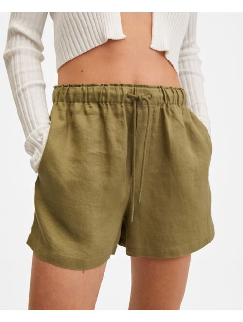MANGO Women's Linen Shorts