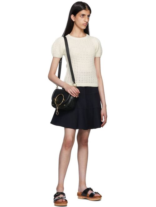 SEE BY CHLOE Navy Tiered Miniskirt