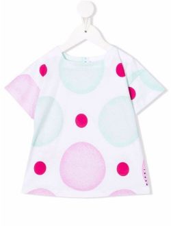 Kids polka-dot print T-shirt