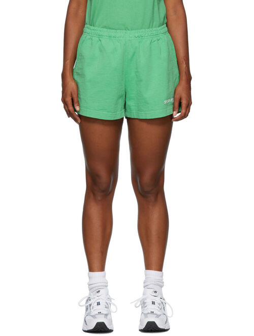 Sporty & Rich Green Disco Shorts