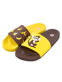 CiaoPaw Monkey Slide Sandals | Water Shoes for Girls, Boys | Shower Shoes | Sandals for Women and Man | Quick Drying Beach Pool Open Toe Slides