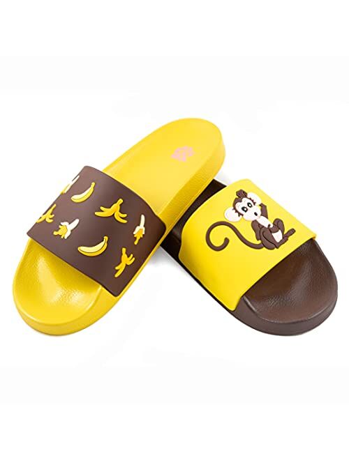 CiaoPaw Monkey Slide Sandals | Water Shoes for Girls, Boys | Shower Shoes | Sandals for Women and Man | Quick Drying Beach Pool Open Toe Slides