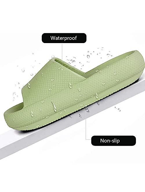 Menore Slippers for Women and Men Quick Drying, Parent-Child EVA Open Toe Soft Slippers, Non-Slip Soft Shower Spa Bath Pool Gym Beach House Sandals for Indoor & Outdoor