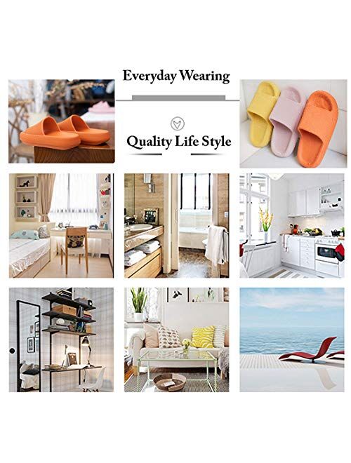 Menore Slippers for Women and Men Quick Drying, Parent-Child EVA Open Toe Soft Slippers, Non-Slip Soft Shower Spa Bath Pool Gym Beach House Sandals for Indoor & Outdoor