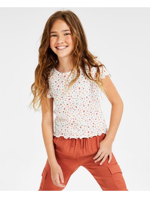 Epic Threads Big Girls Printed Lettuce-Edge T-Shirt, Created for Macy's
