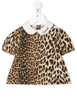 Roberto Cavalli Junior leopard-print short-sleeve shirt