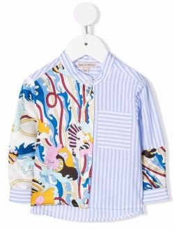 Emilio Pucci Junior patchwork cotton shirt