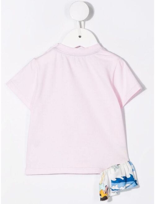 Emilio Pucci Junior asymmetric cotton T-shirt