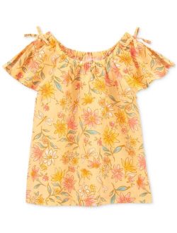 Toddler Girls Floral-Print Shirt