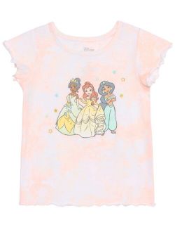 Little Girls Disney Princesses Lettuce Edge T-shirt