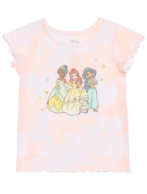 Little Girls Disney Princesses Lettuce Edge T-shirt
