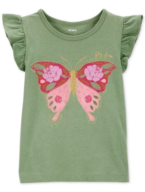 Carter's Toddler Girls Butterfly Flutter Shirt
