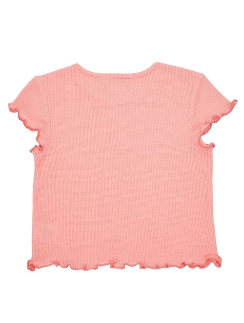 Epic Threads Big Girls Lettuce-Edge Ribbed T-Shirt, Created for Macy's