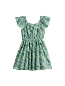 Girls 4-12  Flutter-Sleeve Dress