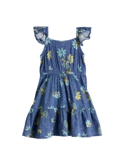 Toddler Girl Tiered Flutter-Sleeve Dress