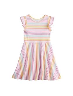 Girls 4-6x Flutter-Sleeve Dress
