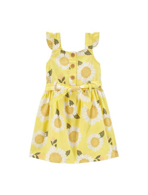 Toddler Girl Carter's Sunflower Linen Dress