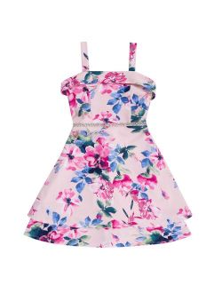 Girls 7-16 Speechless Jeweled Waist Floral Fit & Flare Dress