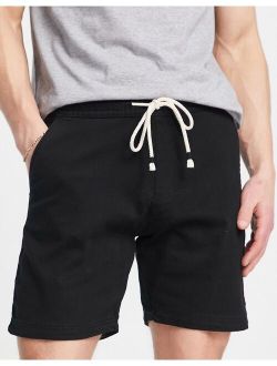 woven shorts in black