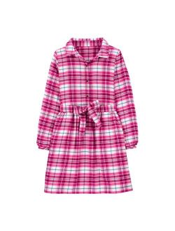Girls 4-6x Carter's Plaid Button-Front Shirt Dress