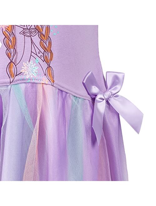 Disney Frozen Elsa and Anna Girls Short Sleeve Dress