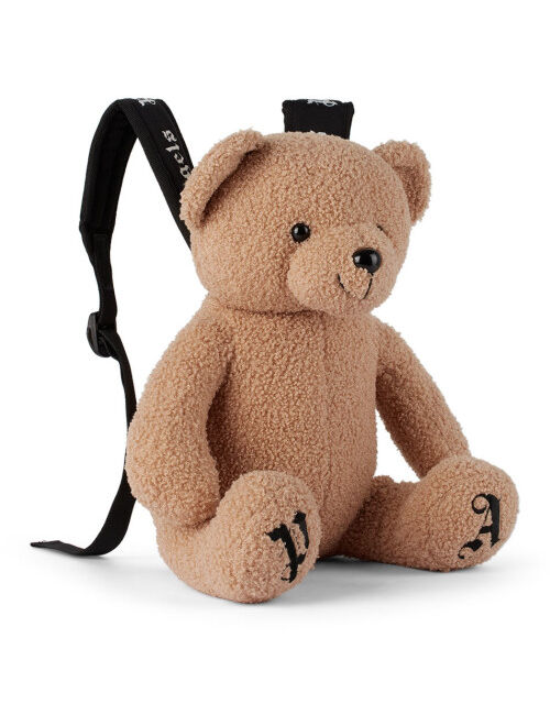 PALM ANGELS Kids Beige Teddy Bear Backpack