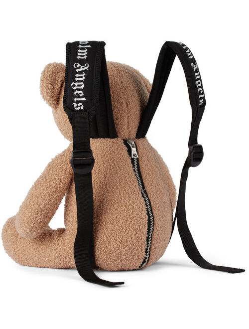 PALM ANGELS Kids Beige Teddy Bear Backpack