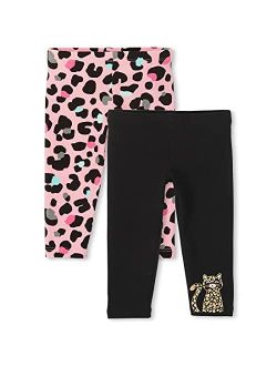 Baby Toddler Girl Leopard Print Knit Leggings 2-Pack