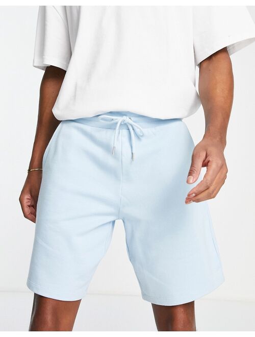 ASOS DESIGN oversized jersey shorts in pastel blue