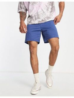 shorts with draw cord in washed navy