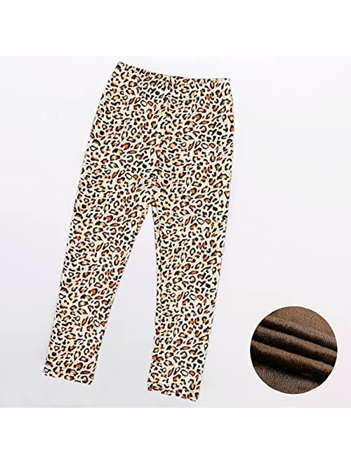 UONLBEIB Girls Multipack Cute Printed Leggings 3-Pack Stretch Ankle Length Pants Tights for Girl Spring/Fall Joggers4-13Y