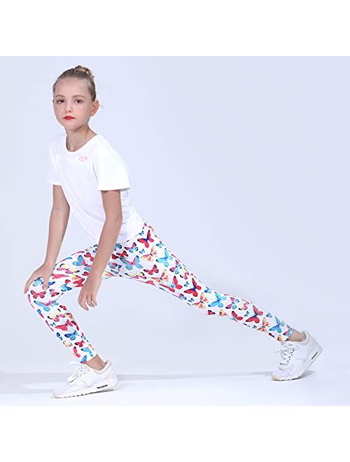Quedoris Girls Printed Leggings Yoga Pants Multipack Leggings for Kids in 3t to 13 Years